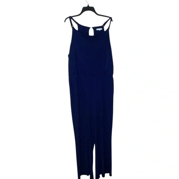 New York & Company Deep Blue Jumpsuit Size XXL - Picture 2 of 4